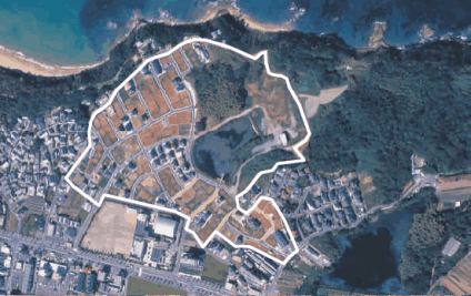 土地区画整理事業区域の航空写真
