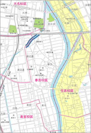 春吉校区地図の画像