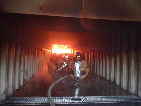 実火災体験型訓練の写真