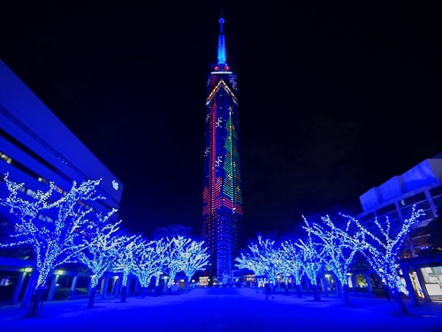 画像：福岡タワーのクリスマスイルミネーション