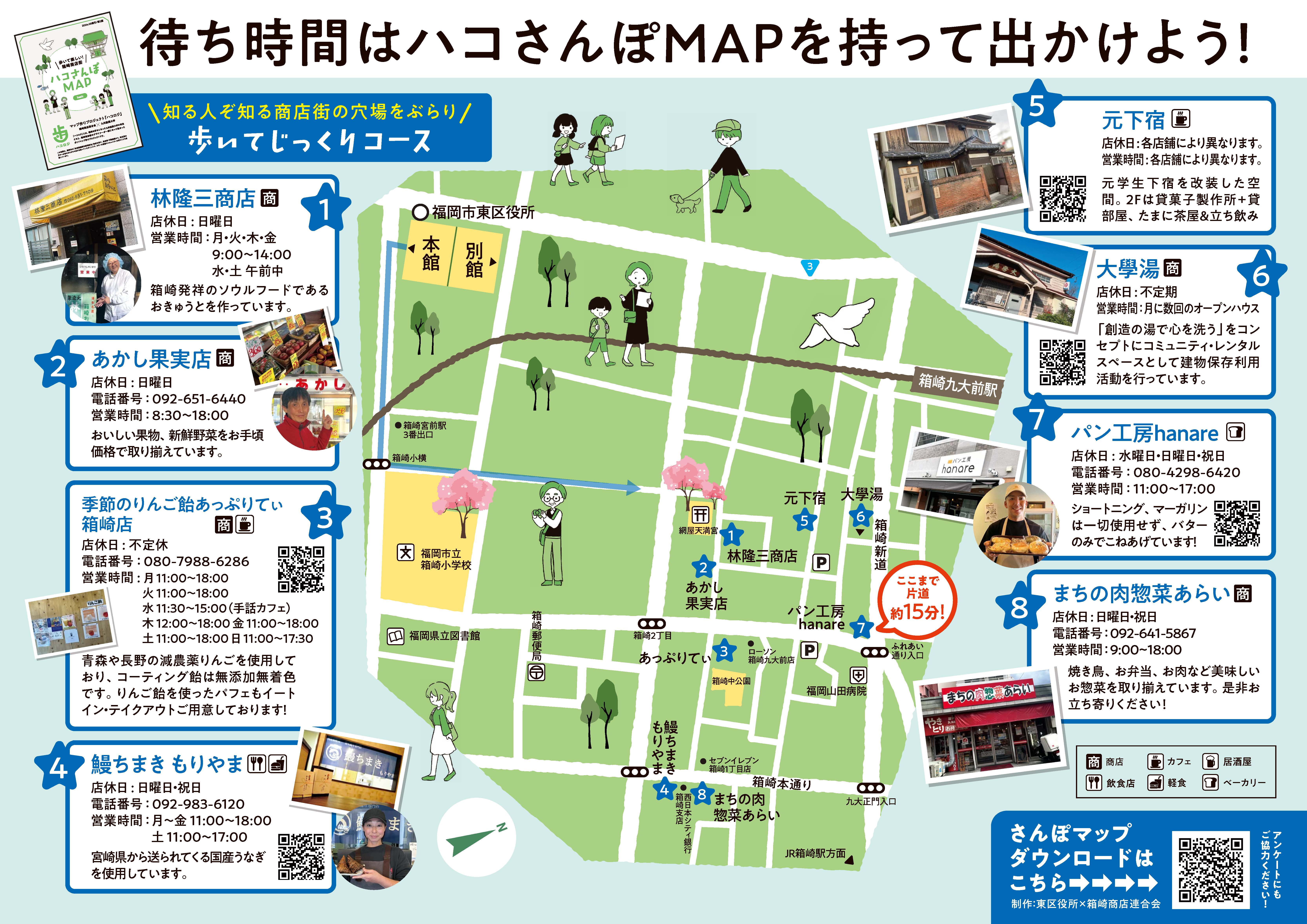 ハコさんぽMAP　歩いてじっくりコース