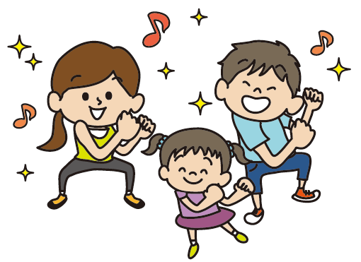 ダンスをしているイラスト