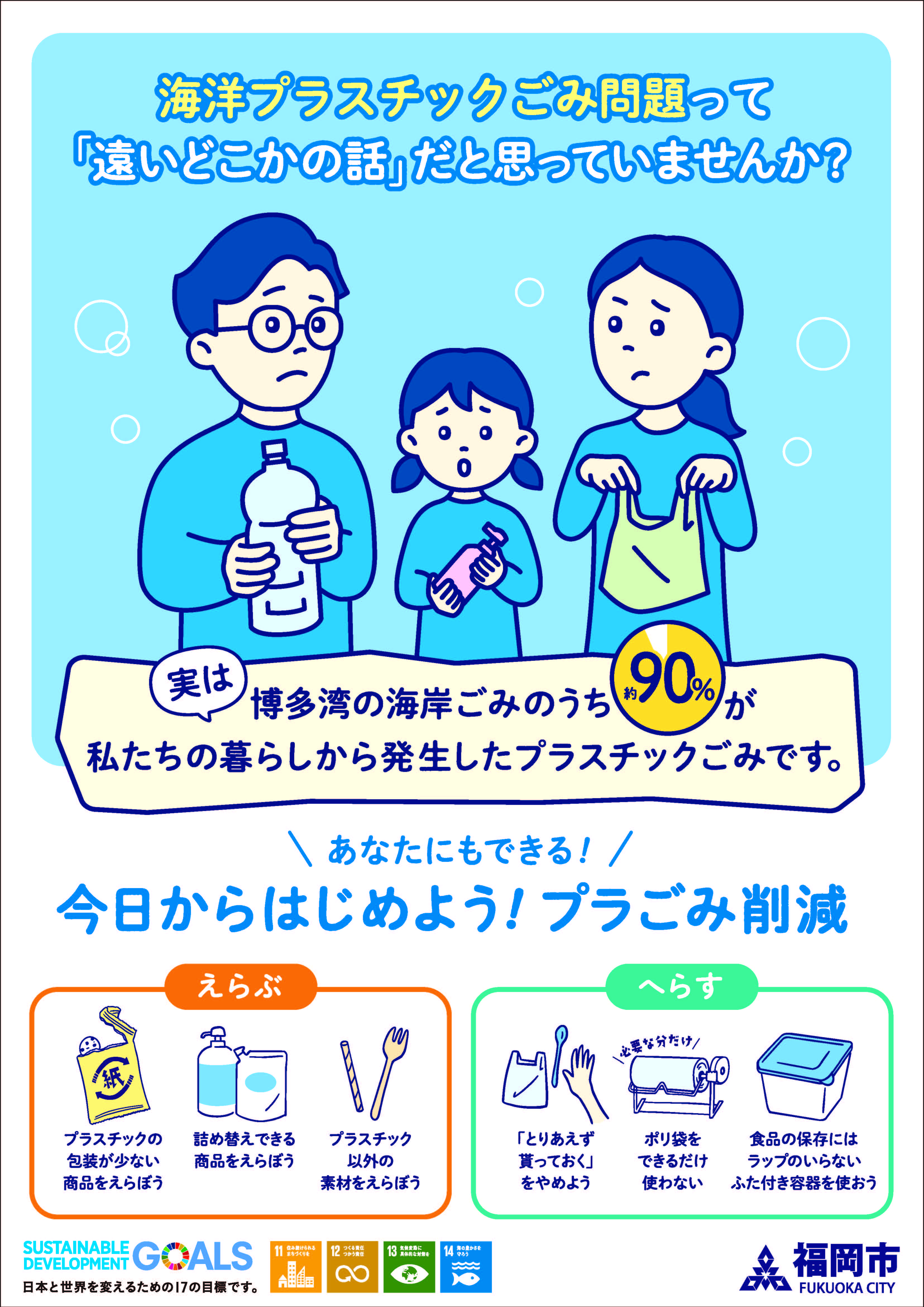 プラスチックごみ削減ポスター縦
