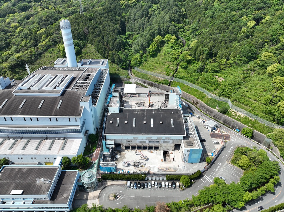 2026年4月24日敷地北東側からの航空写真