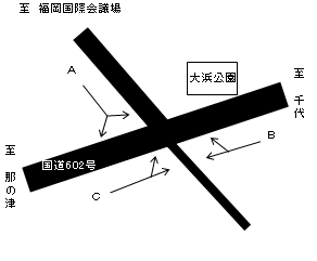 205那の津通り築港口