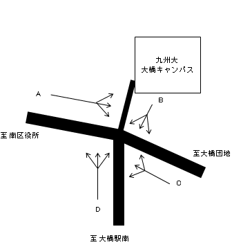 409九大大橋キャンパス入口