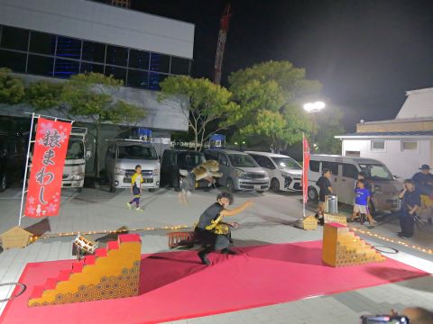 福岡タワー七夕まつり猿回し