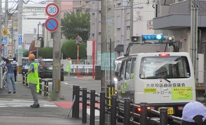 青パト巡回の写真