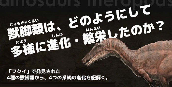 獣脚類は、どのようにして多様に進化・繁栄したのか？「フクイ」で発見された4種類の獣脚類から、4つの系統の進化を紐解く。