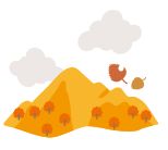 秋の山のイラスト