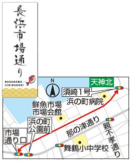長浜市場通りの地図