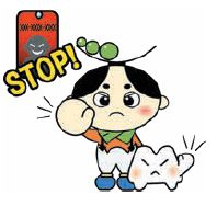 にしくりんとにしくものニセ電話詐欺対策イラスト