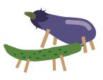キュウリとナスのイラスト