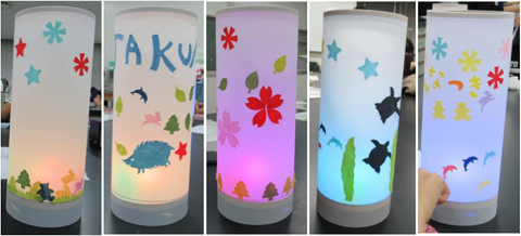 画像：LEDランプ作品