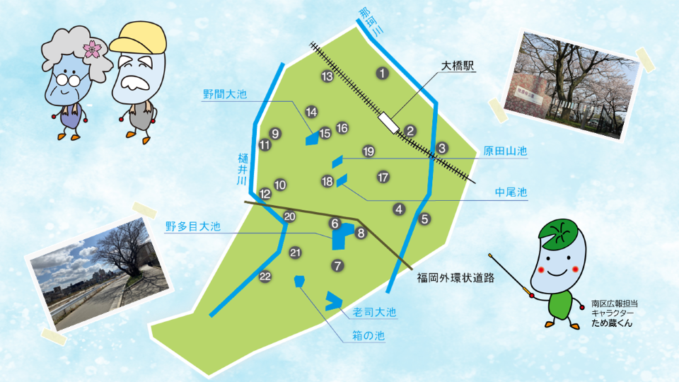 南区全体のマップ