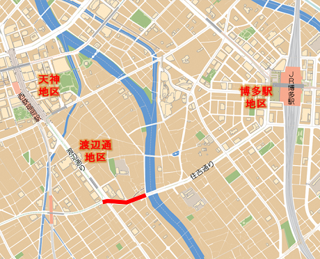 住吉通りの整備位置図