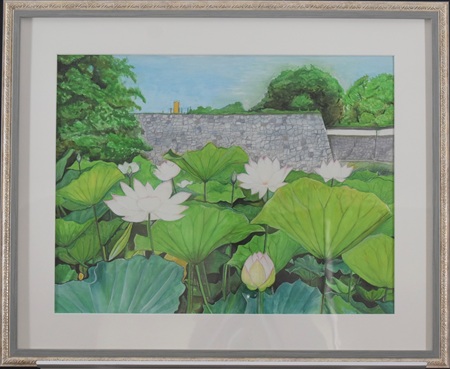 審査員賞難波　節子「お濠の蓮」