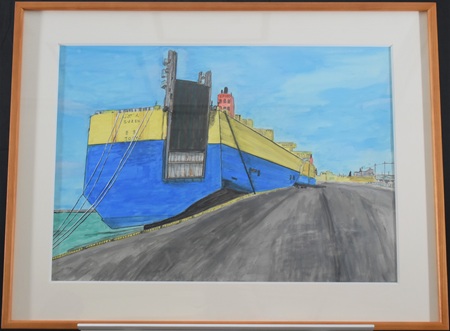 戸澤　孝一「箱崎埠頭風景」