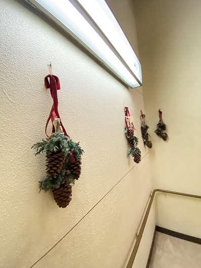 プリザーブドフラワーアレンジメント装飾の様子