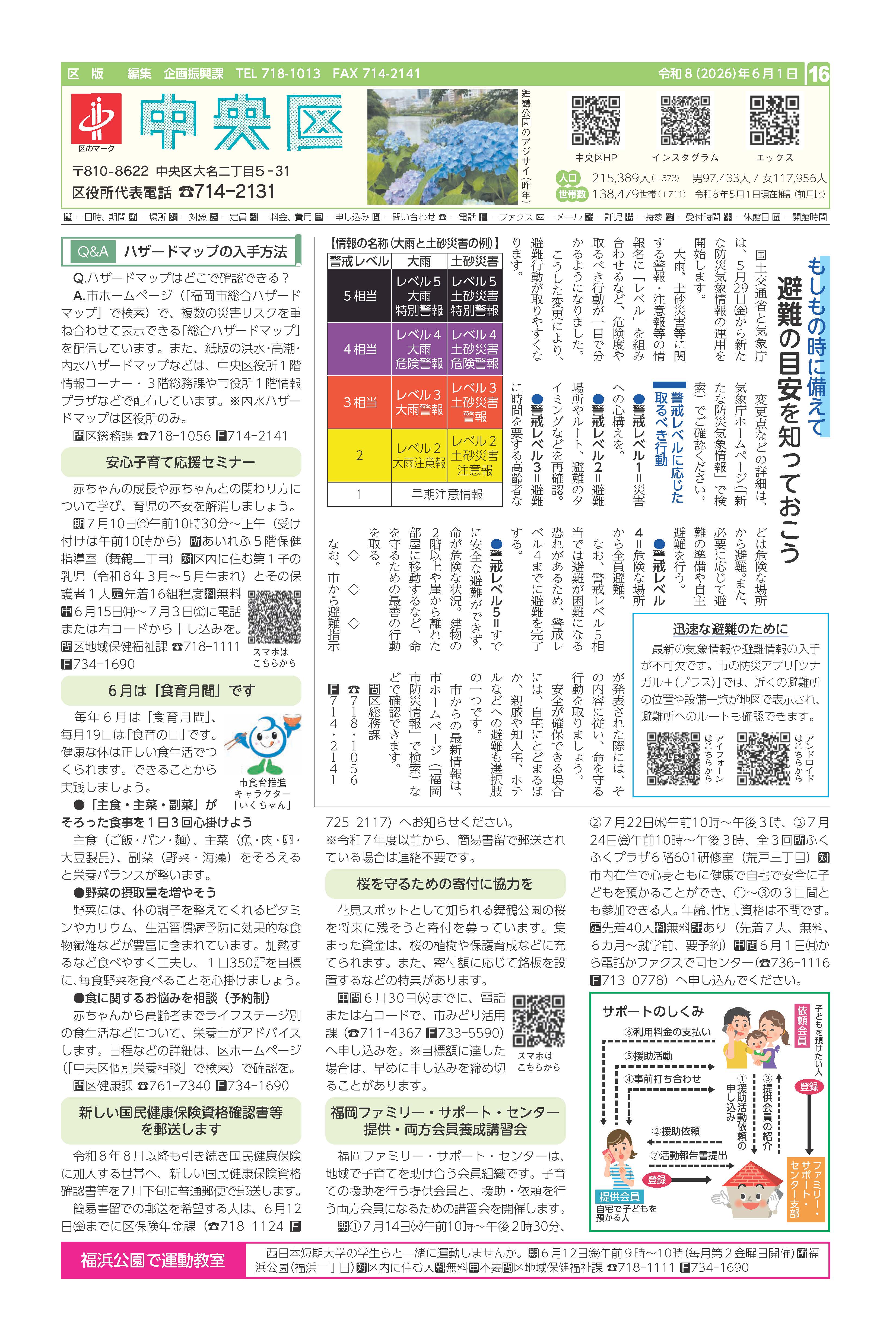 令和８年6月1日号市政だより中央区版16面