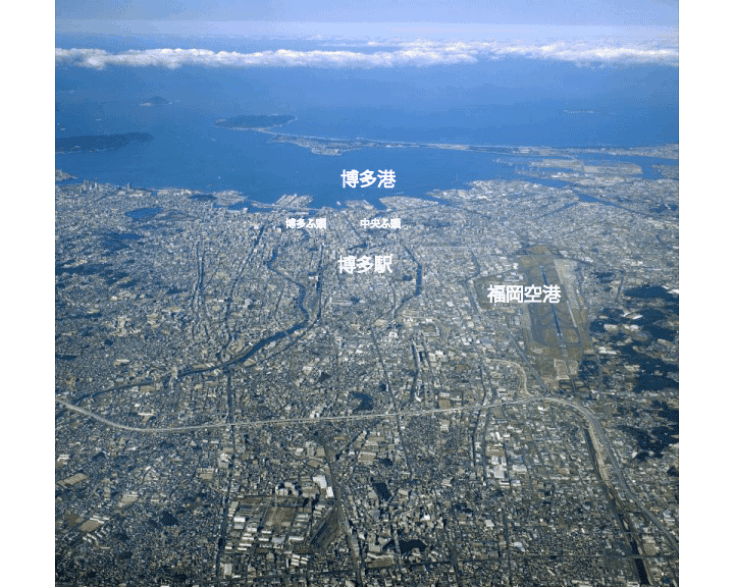 博多区の航空写真