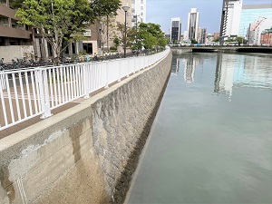 那珂川の修景護岸の写真
