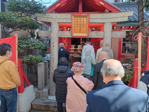 菅原神社、秋葉神社、福徳稲荷神社の祭事の様子