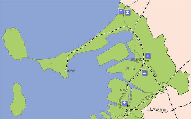 東区の地図