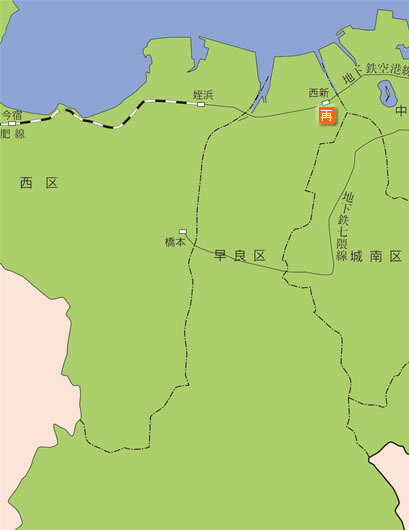 早良区の地図の画像