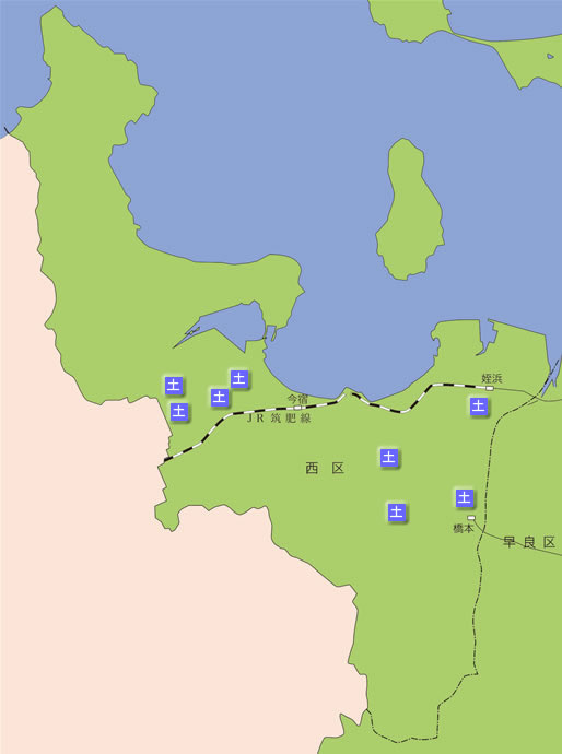  西区の地図