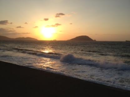 「志賀島の夕日」の拡大画像
