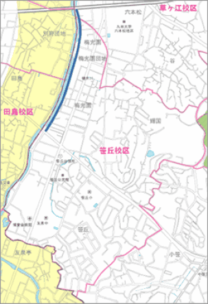 笹丘校区地図の画像