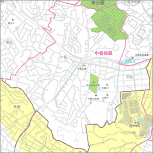 小笹校区地図の画像