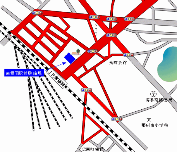 南福岡駅周辺駐輪場マップの画像