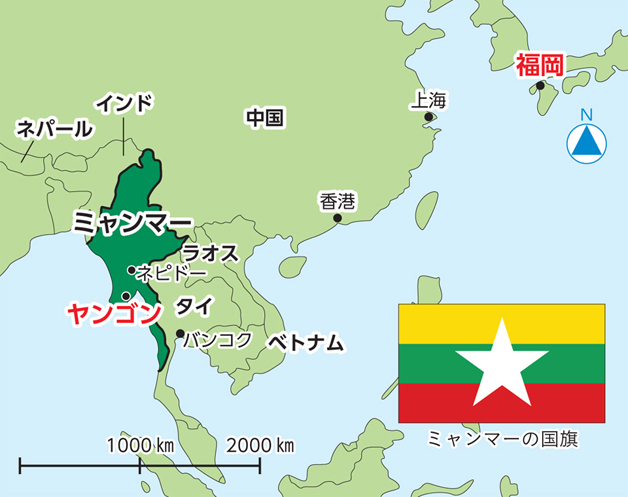 ミャンマー地図