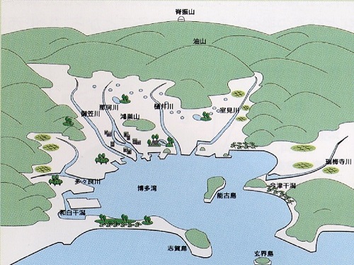 福岡市の概略図