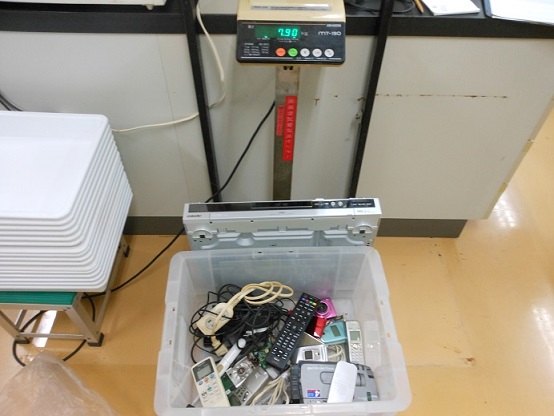 筑紫丘公民館での使用済小型家電臨時回収結果