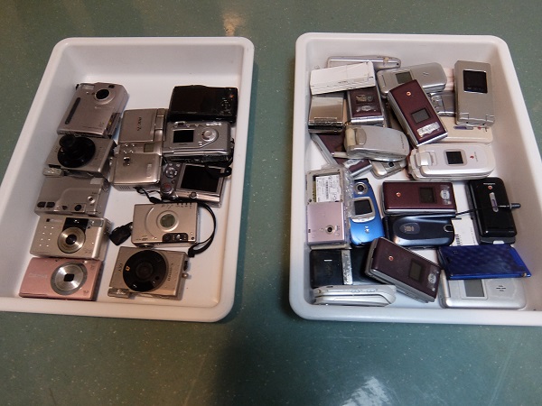 高取公民館・室見公民館で回収した携帯電話等