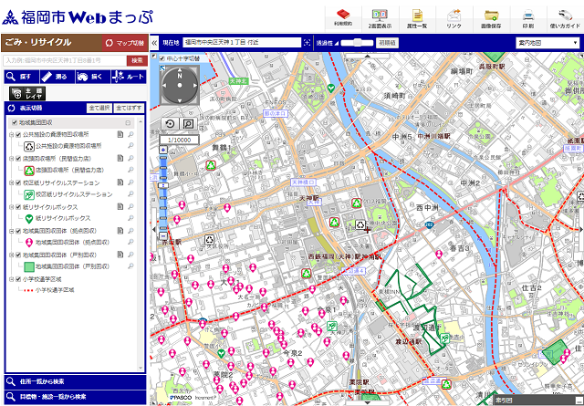 画像：福岡市webマップトップページ画像