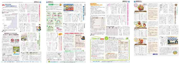 福岡市政だより2020年6月1日号の4面から7面の紙面画像