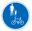 普通自転車歩道通行可標識の絵
