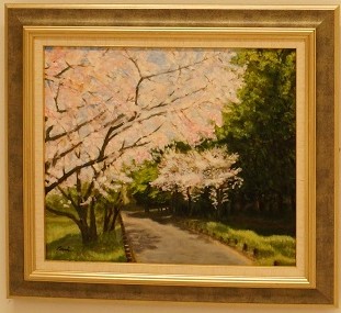 桜道の絵