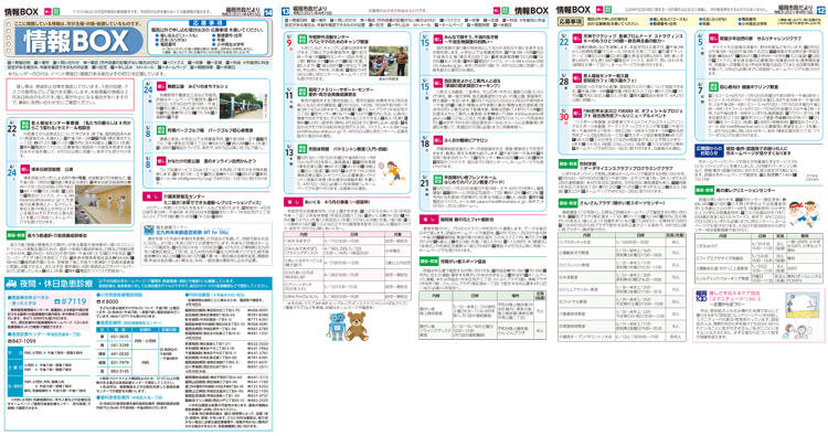 福岡市政だより2021年4月15日号の情報BOXの紙面画像