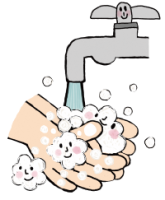 水道で手を洗うイラスト