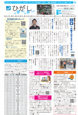 福岡市政だより2022年6月1日号の東区版の紙面画像