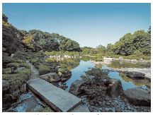 大濠公園内の日本庭園写真