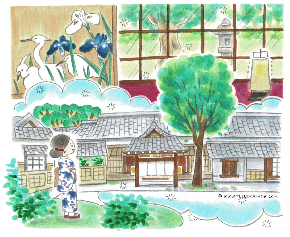 Hakata Culture vol.184Former Takamiya Residence of the Kaijima Family: A Traditional Building Brought back to Lifeのイラスト