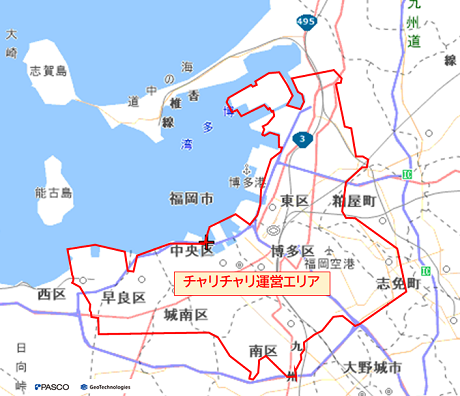 チャリチャリ運営エリア図