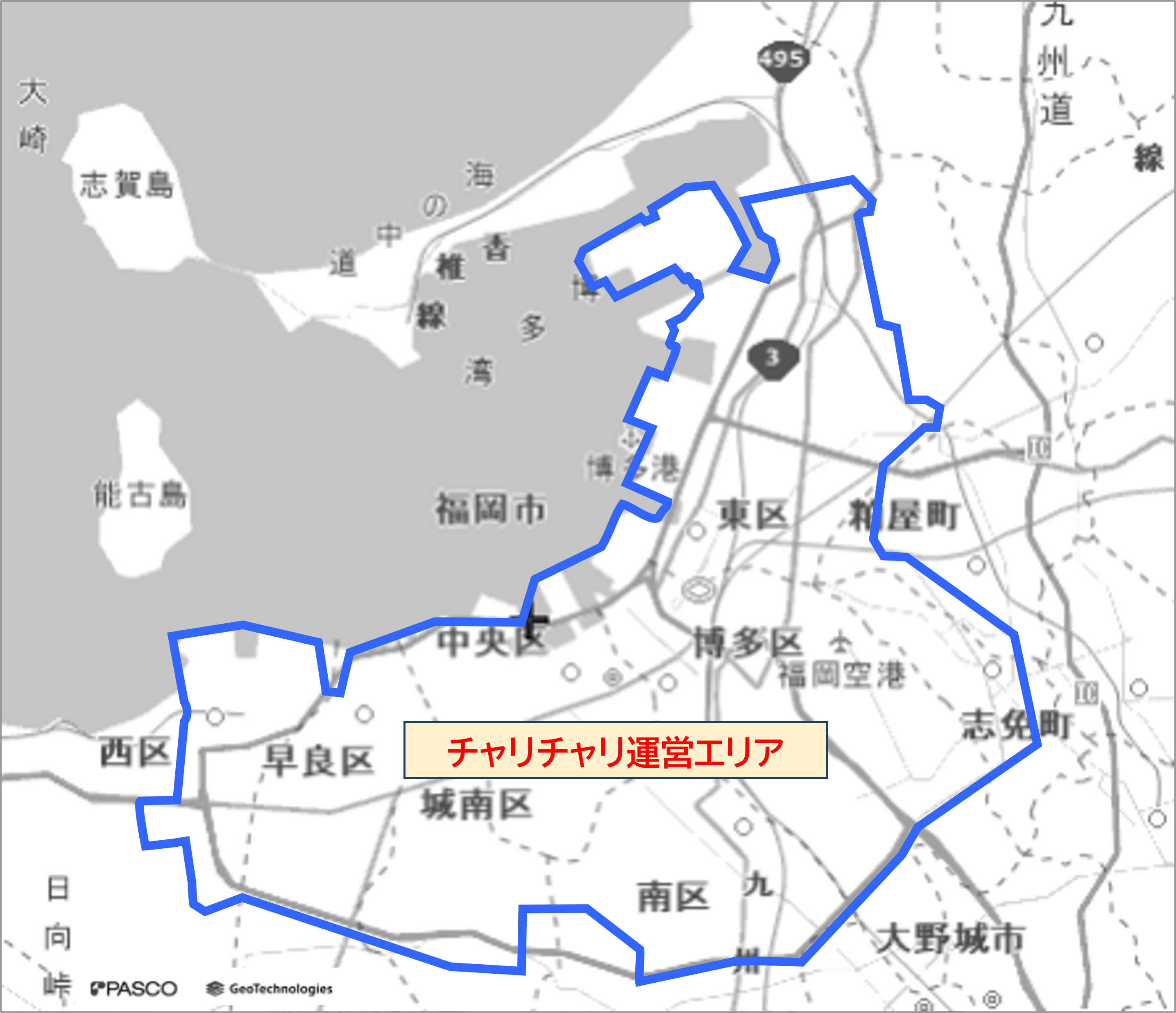 チャリチャリ運営エリア図