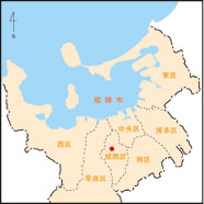 城南区七隈のマップ